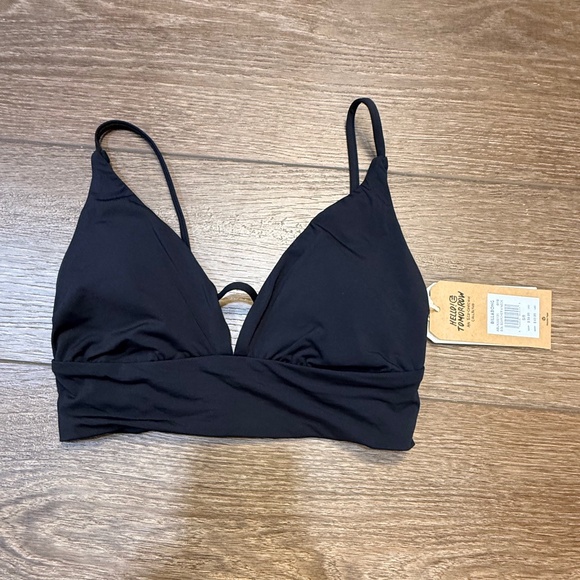 Billabong Women's Sol Searcher V-Neck Black Swim Top, NWT, Size Small - Picture 2 of 11